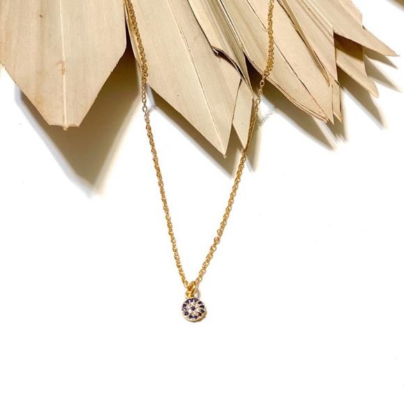 Anthropologie Jewelry Diamond Evil Eye Necklace Poshmark